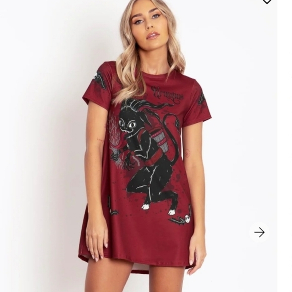 Merry Krampus Swing Tee Dress - Picture 1 of 4